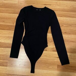 Black long sleeve bodysuit